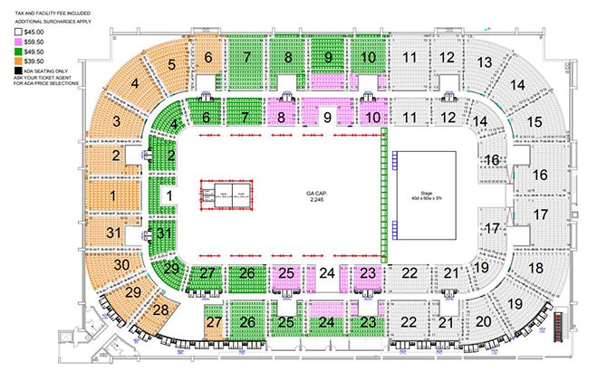 Massmutual Center Seating Chart Wwe