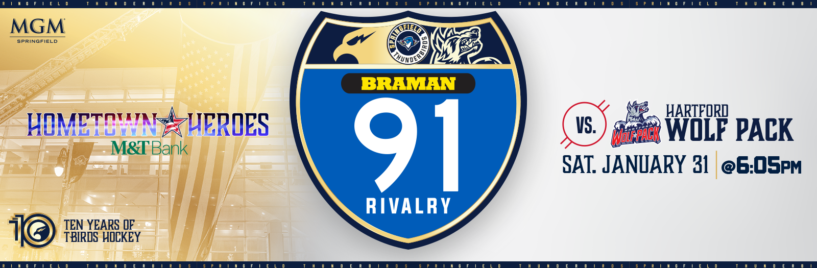 Springfield Thunderbirds vs. Hartford Wolf Pack
