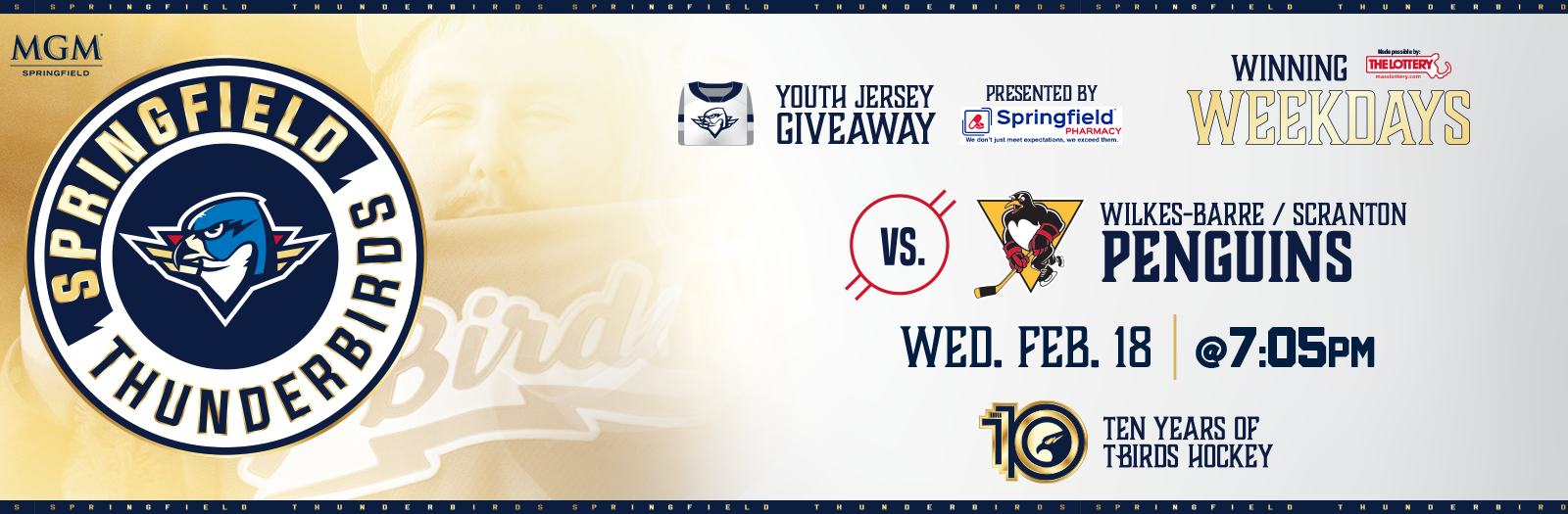 Springfield Thunderbirds vs. Wilkes-Barre/Scranton Penguins