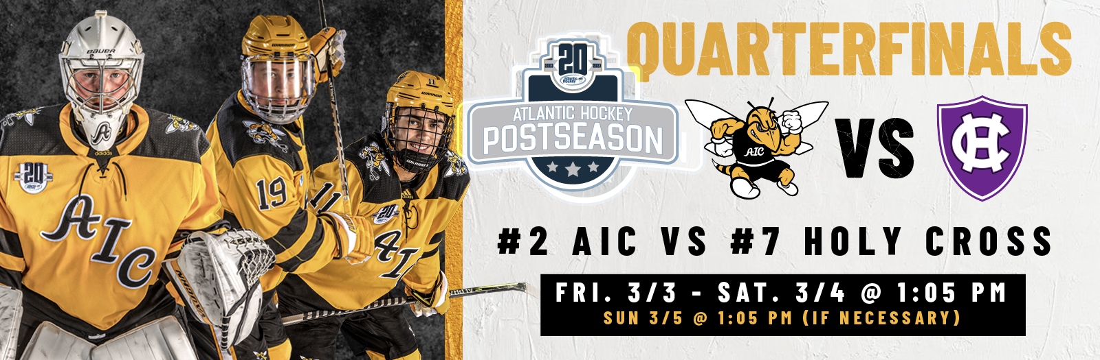 AIC Men's Hockey vs. Holy Cross University