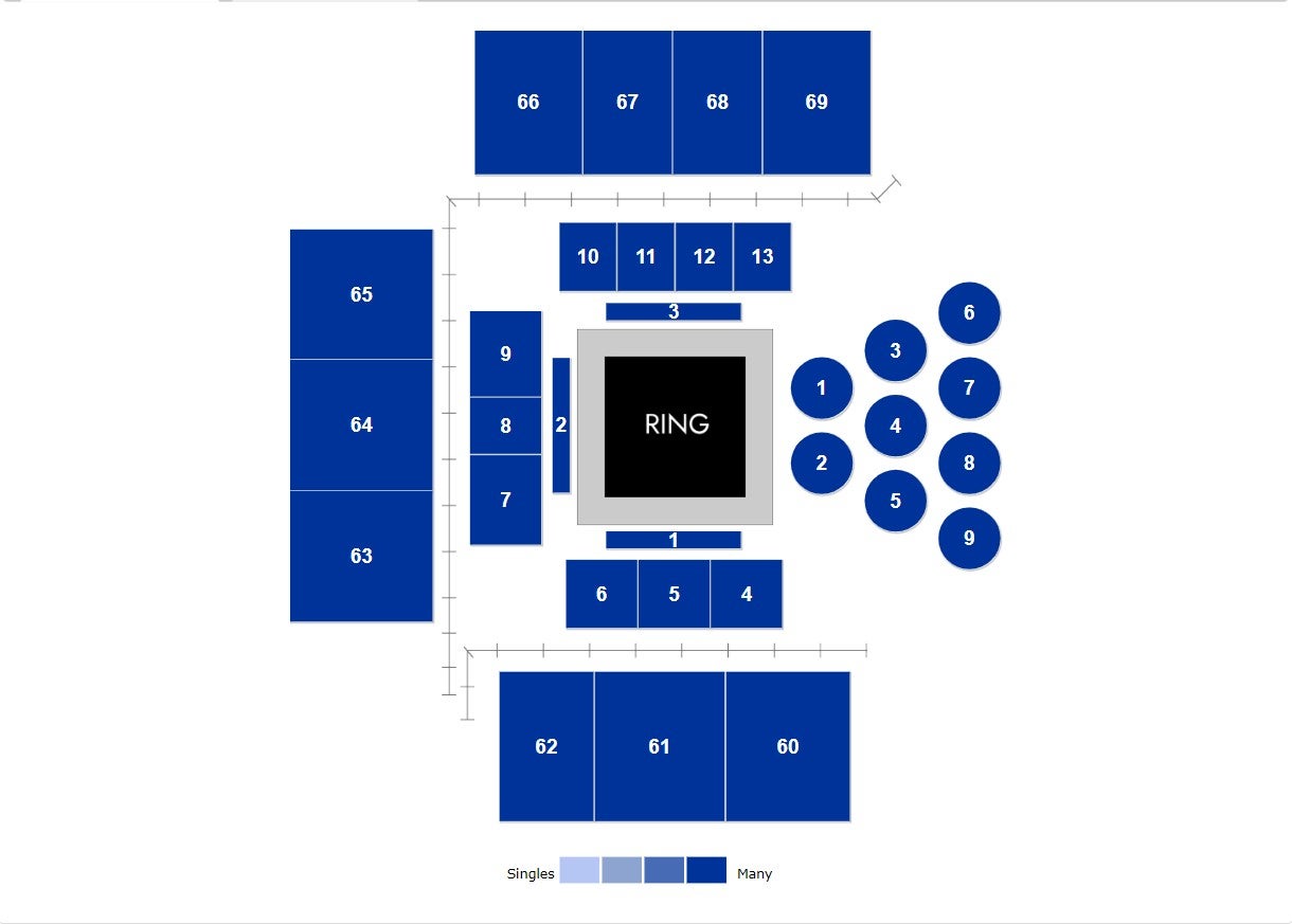 Boxing and MMA Seating Chart for Exhibition Hall