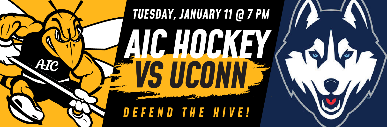 AIC Men's Hockey vs. University of Connecticut