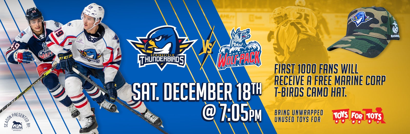 Springfield Thunderbirds vs Hartford Wolf Pack