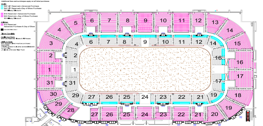 Monster Truck Seating Chart